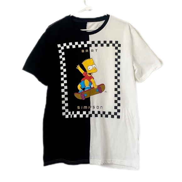 Bart Simpson T-Shirt - Black and White - Picture 1 of 5